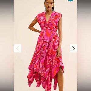 FARM Rio Summer V-Neck Midi Dress